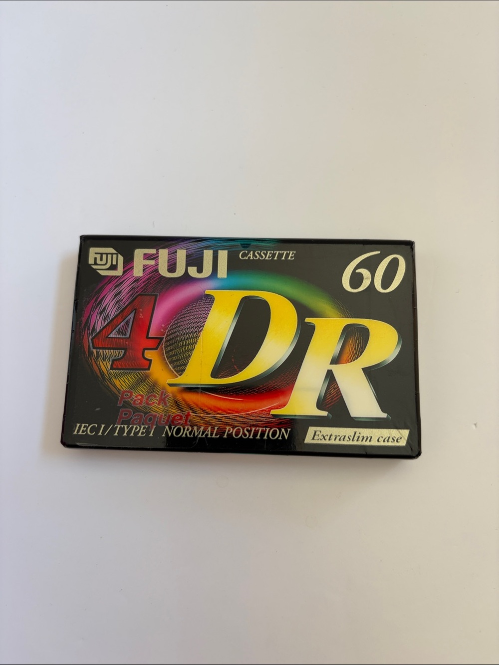 Fujifilm Black Cassette Tape 60 - Colorful Logo